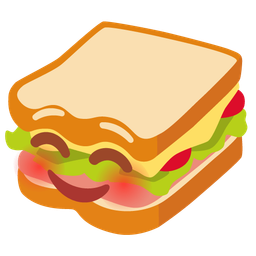 smiling face and sandwich