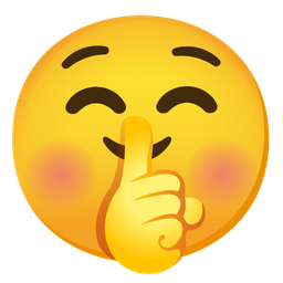 Smiling face and Shushing face