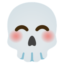 smiling face and skull