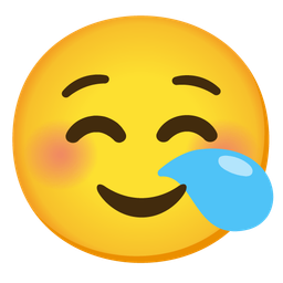 smiling face and sleepy face