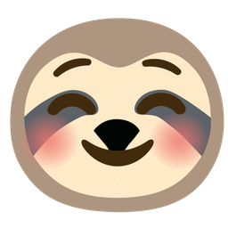 smiling face and sloth