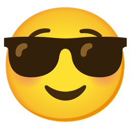 smiling face and smiling face with sunglasses