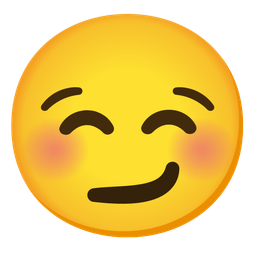 smiling face and smirking face