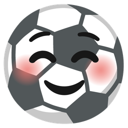 smiling face and soccer ball