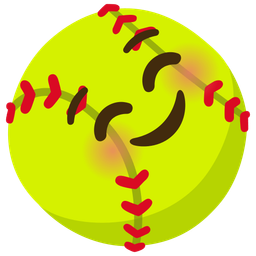 smiling face and softball