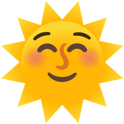 smiling face and sun with face