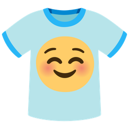smiling face and t-shirt