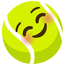 smiling face and tennis