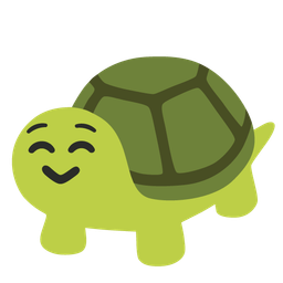 smiling face and turtle