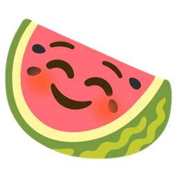 smiling face and watermelon