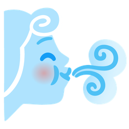 smiling face and wind face