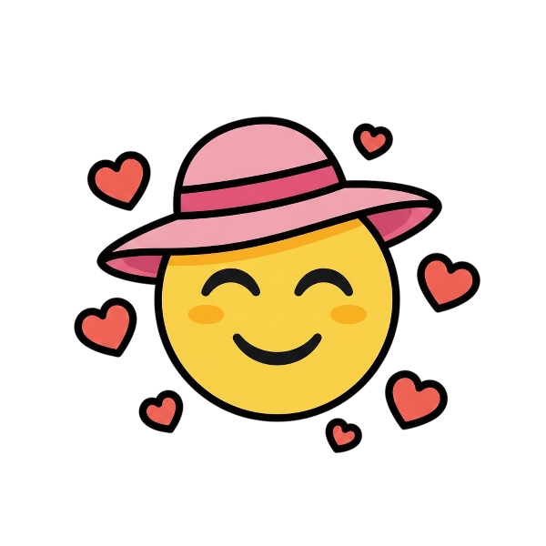 Smiling face and Woman’s hat
