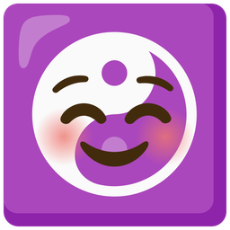 smiling face and yin yang