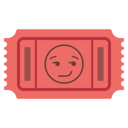 smirking face and admission tickets