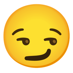 smirking face and angry face