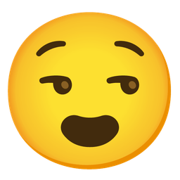 smirking face and anguished face