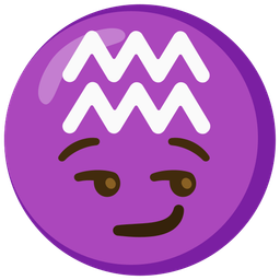 smirking face and Aquarius