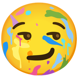 smirking face and artist palette