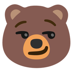 smirking face and bear