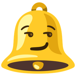 smirking face and bell