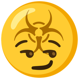 smirking face and biohazard