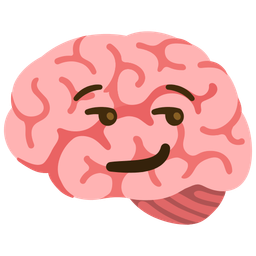 smirking face and brain