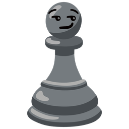 smirking face and chess pawn