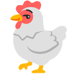 smirking face and chicken