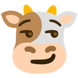 smirking face and cow face