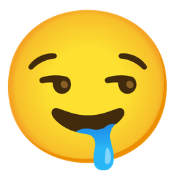 smirking face and drooling face