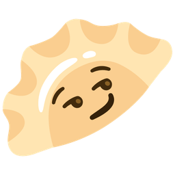smirking face and dumpling