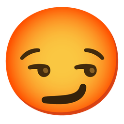 smirking face and enraged face