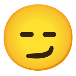 smirking face and expressionless face