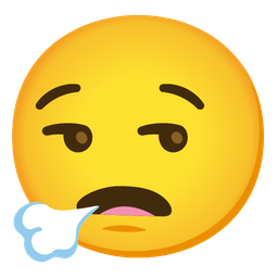 smirking face and face exhaling