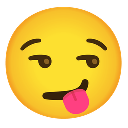 Smirking face and Face with tongue