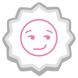 smirking face and fish cake with swirl