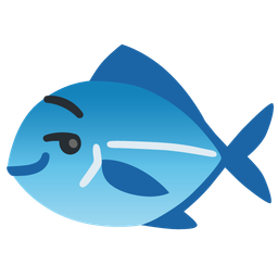 smirking face and fish