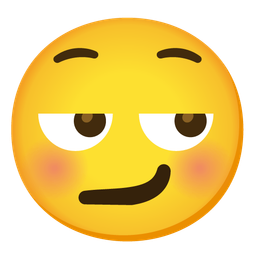 smirking face and flushed face