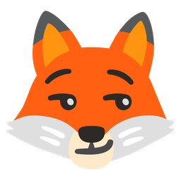 smirking face and fox