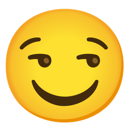 smirking face and frowning face