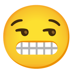 smirking face and grimacing face