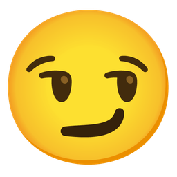 Smirking face and Grinning face with big eyes