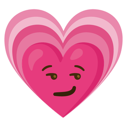 smirking face and growing heart