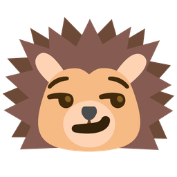 smirking face and hedgehog