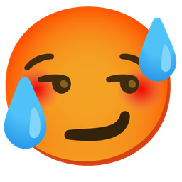 smirking face and hot face