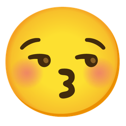 Smirking face and Kissing face with closed eyes