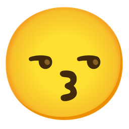 Smirking face and Kissing face with smiling eyes