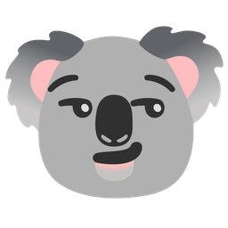 smirking face and koala