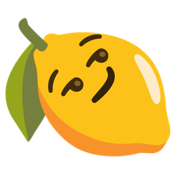 smirking face and lemon