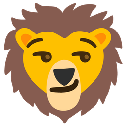 smirking face and lion